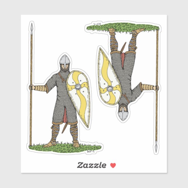 Normanscher Ritterzirk 1066 Aufkleber (Blatt)