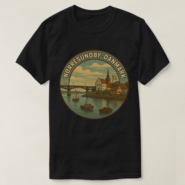 Nørresundby Denmark Bridge T-Shirt (Design vorne)