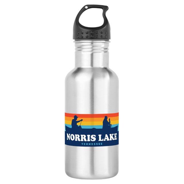 Norris Lake Tennessee Canoe Edelstahlflasche (Vorderseite)
