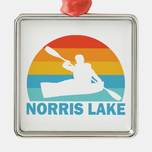 Norris Lake Tennessee Kayak Ornament Aus Metall (Vorne)