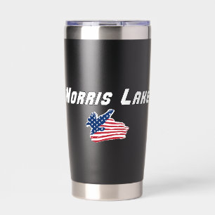 Norris Lake Tennessee Patriotischer Adlerflaggen-K Thermobecher