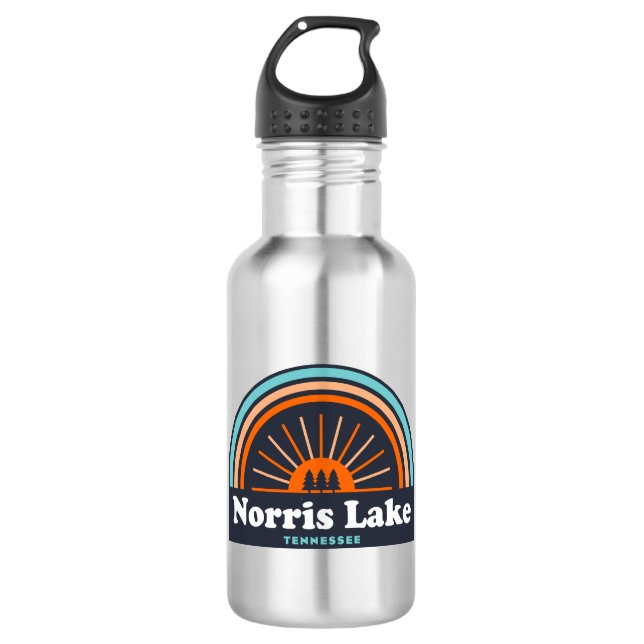 Norris Lake Tennessee Rainbow Edelstahlflasche (Vorderseite)