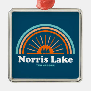 Norris Lake Tennessee Rainbow Ornament Aus Metall