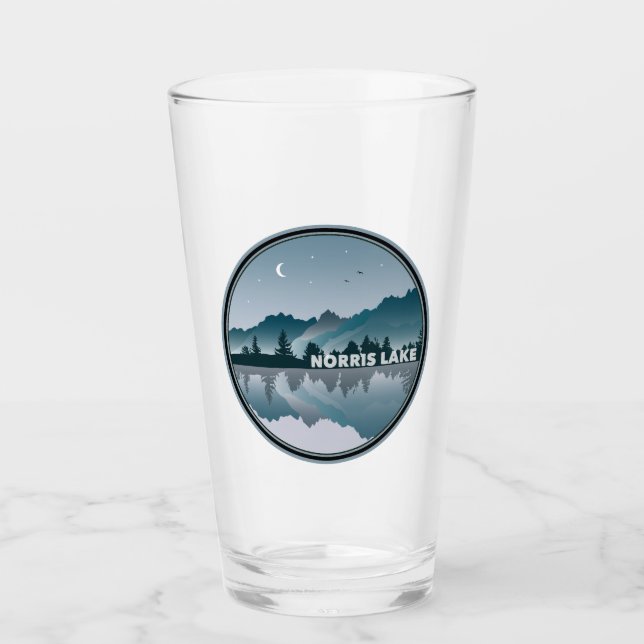 Norris Lake Tennessee Reflection Glas (Vorderseite)