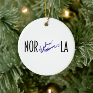 Norris Lake Tennessee Schwarz Blaue Kreis-Kunstkar Keramik Ornament