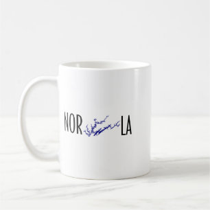 Norris Lake Tennessee Schwarz Blaue Uferlinie Kuns Kaffeetasse