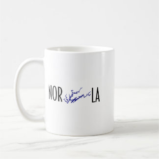 Norris Lake Tennessee Schwarz Blaue Uferlinie Kuns Kaffeetasse