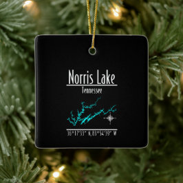 Norris Lake Tennessee Uferkarte Keramik Quadrat Keramikornament