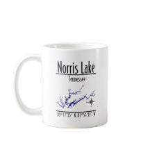 Norris Lake Tennessee Uferkarte Koordinaten