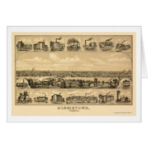 Norristown, carte panoramique de PA - 1881