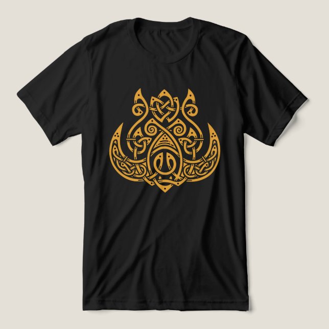 Norse Boar Tri-Blend Shirt (Design Vorderseite)
