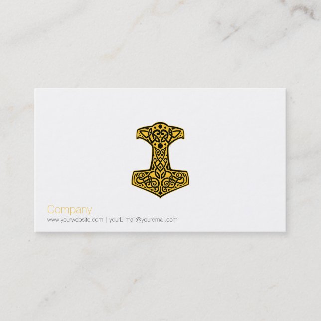 Norse Hammer Business Card Visitenkarte (Vorderseite)