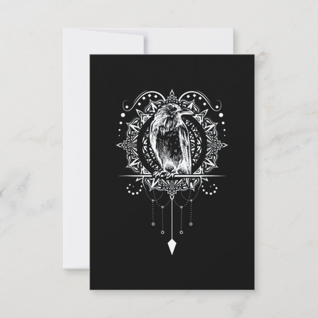 Norse Mythology and viking raven Karte (Vorderseite)