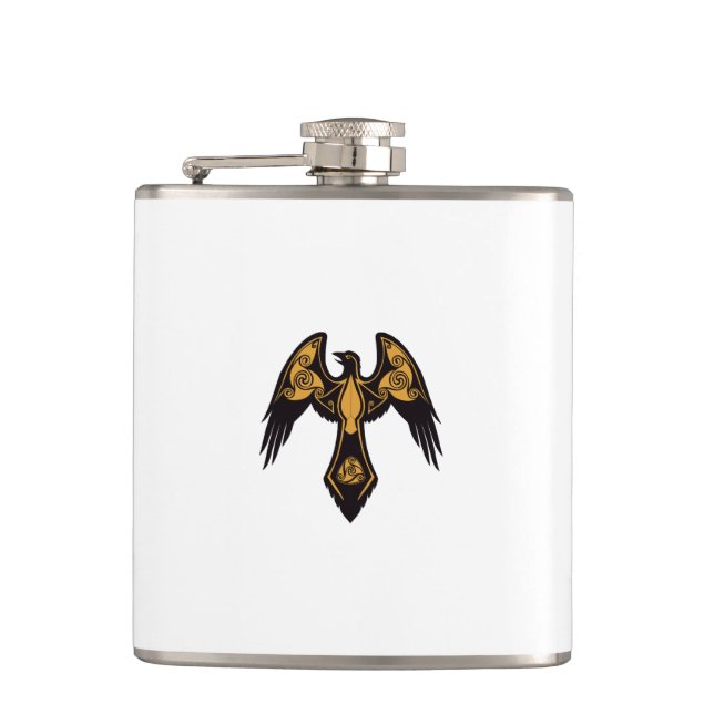 Norse Raven Flask Flachmann (Vorderseite)