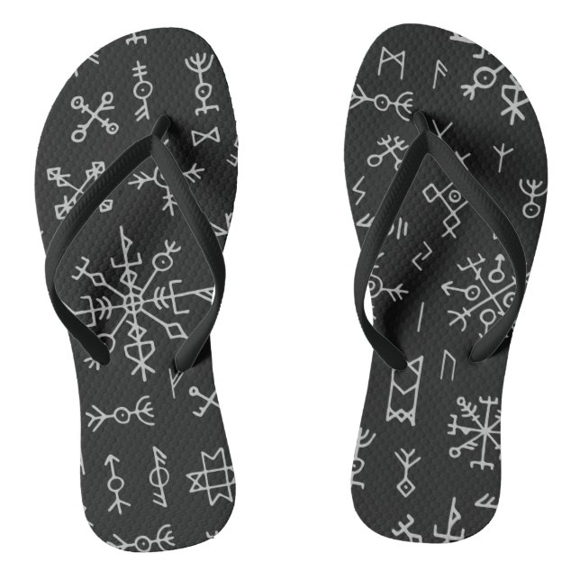Norse Runes Flip Flops (Fußbett)