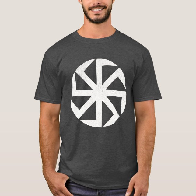 Norse Viking Pagan Wicca Esoteric Sun Wheel T-Shirt (Vorderseite)