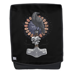 Norse Viking Raven Hammer Rucksack
