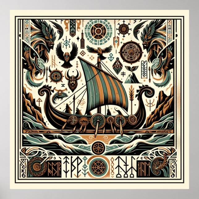 Norse Vikings: Saga des antiken Meeres Poster (Vorne)