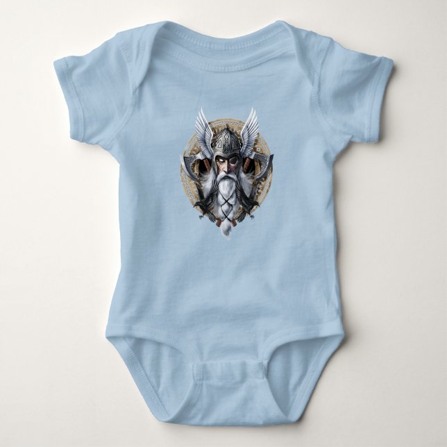 Norse Warrior God Odin Baby Strampler (Vorderseite)