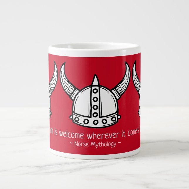 Norse Wisdom Viking Helmet Jumbo-Tasse (Vorderseite)