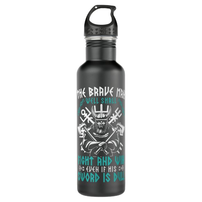 Norseman Nordic Norse Mythology Viking Edelstahlflasche (Vorderseite)