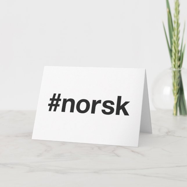 NORSK Hashtag Karte (Vorderseite)