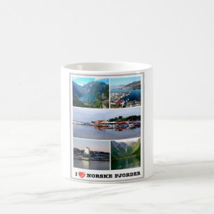 Norske Fjorder - Norwegen - I Liebe - Kaffeetasse