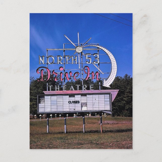 North 53 Drive-In Theater, Rom, Georgien Postkarte (Vorderseite)