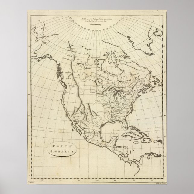 North America Outline Poster (Vorne)