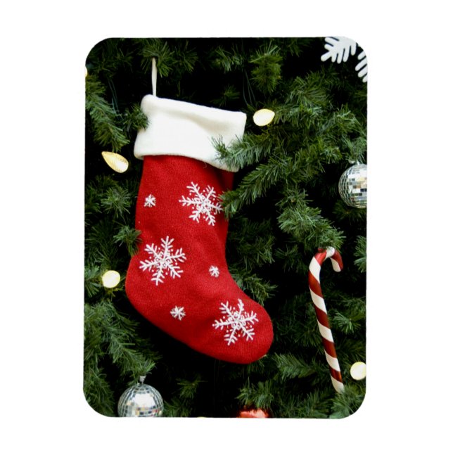 North America. Weihnachtsdekorationen auf Baum. 3 Magnet (Vertikal)