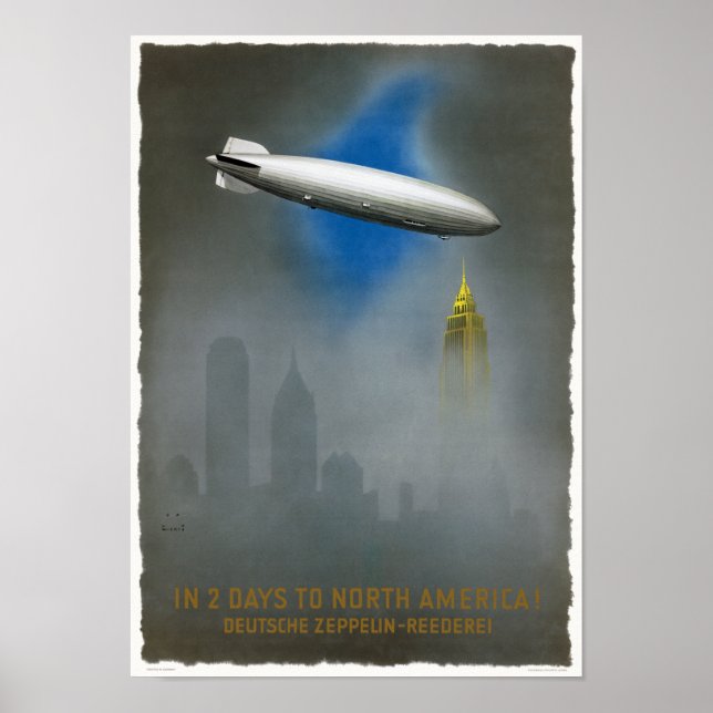 North America Zeppelin Vintage Poster 1937 (Vorne)