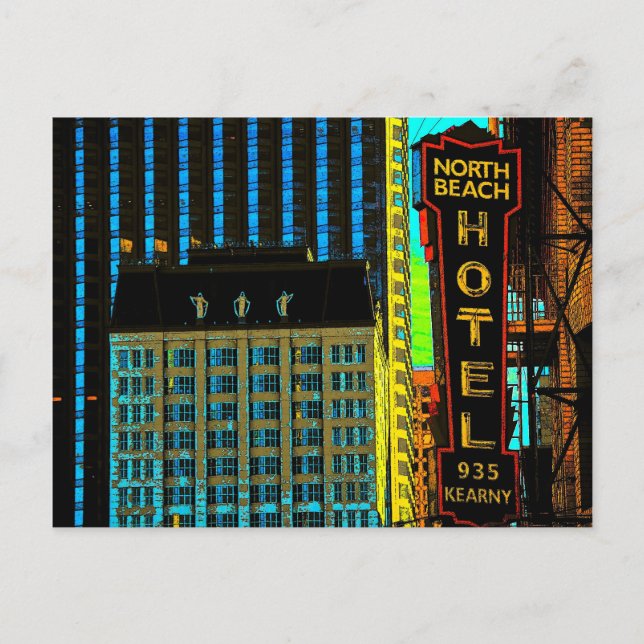 North Beach Hotel Muses Postkarte (Vorderseite)