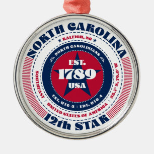 North Carolina 12. Staat Weihnachtsschmuck