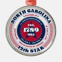 North Carolina 12. Weihnachtsstaatsschmuck