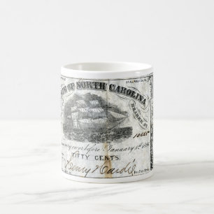 North Carolina 1862 50 Cent-Anmerkung Kaffeetasse