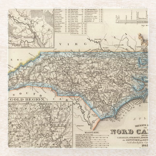 North Carolina 2 Glasuntersetzer (Vorderseite)