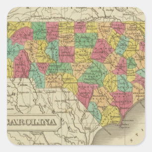North Carolina 3 Quadratischer Aufkleber