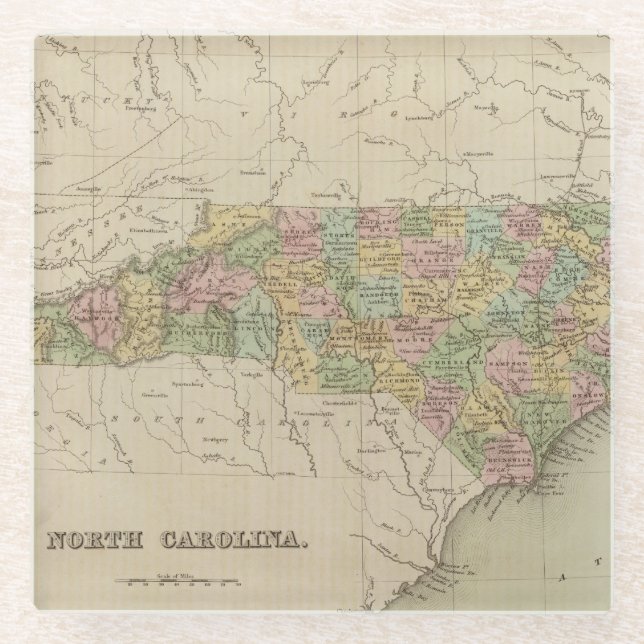 North Carolina 5 Glasuntersetzer (Vorderseite)