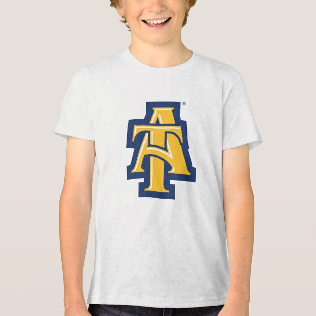 North Carolina A&T Staat University | Ein Logo Tri-Blend Shirt (Vorderseite)