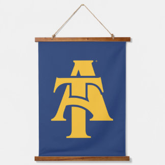 North Carolina A&T Staat University | Ein Logo Wandteppich Mit Holzrahmen