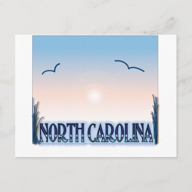 North Carolina Airbrush Sunset Postkarte (Vorderseite)