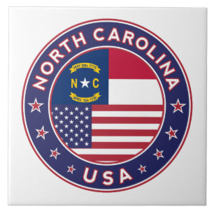 North Carolina Aufkleber, Handy-Gehäuse, Totbeutel Fliese