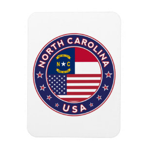 North Carolina Aufkleber, Handy-Gehäuse, Totbeutel Magnet