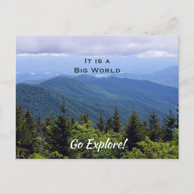 North Carolina Blue Ridge Mountains Postcard Postkarte (Vorderseite)