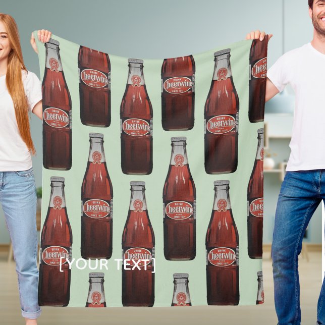 North Carolina Cheerwine Fleece-Decke Fleecedecke (North Carolina Fleece blanket with a little nostalgia. Cheerwine soda. A unique personalized blanket)
