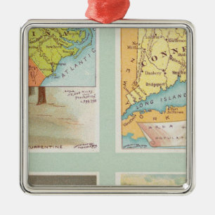 North Carolina, Connecticut, West Virginia, Ohio Silbernes Ornament