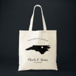 North Carolina, das willkommene Tasche für<br><div class="desc">Hochzeitswochenendenwillkommens-Geschenktasche für aus Stadtgäste zu Ihrer Hochzeit heraus, Bild des North Carolina kennzeichnend. Füllen Sie Tasche mit Ihren Lieblingsguten sachen.</div>