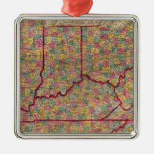 North Carolina Delawares, Illinois, Indiana, Iowa Ornament Aus Metall