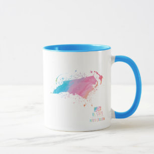 North Carolina der Aquarell-Karten- Tasse