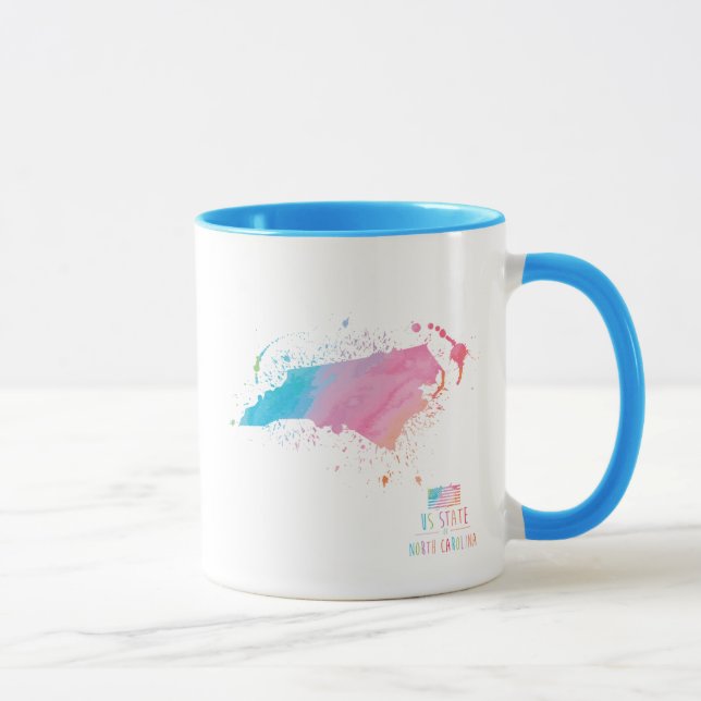 North Carolina der Aquarell-Karten-| Tasse (Rechts)